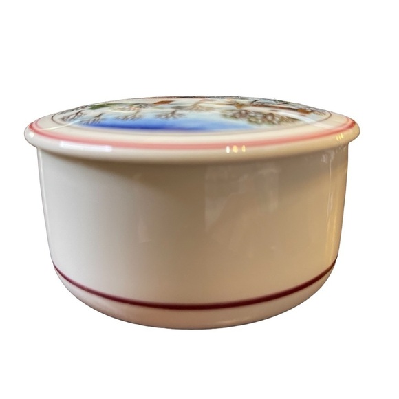 VTG Villeroy Boch Porcelaine Naïf Christmas Trinket Jewelry Box Collectible - Picture 6 of 10